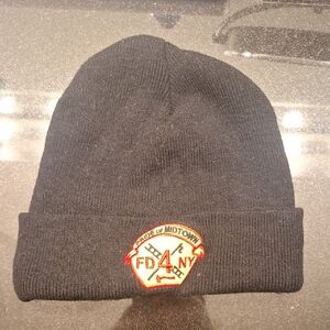 DNY Black Beanie Hat